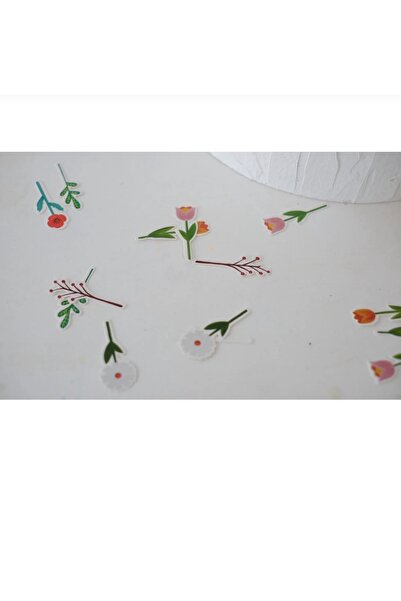 Öztürkpartievi Retro Flower Themed Tabletop Mini Flower Confetti 25-Pack Flowers