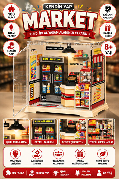 cayenna Kendin Yap Işıklı Minyatür Setler 8+ Yaş DIY Dekoratif Maket Hobi Seti