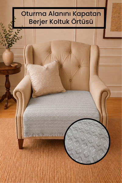 Gizo Home Hsn |   Cotton Single Armchair Cover for Seating |   Non-Slip Armch...