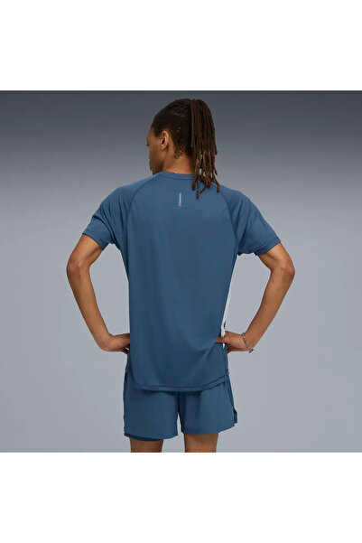 Puma RUN VELOCITY TEE (POLY) Mavi Erkek T-Shirt & Polo