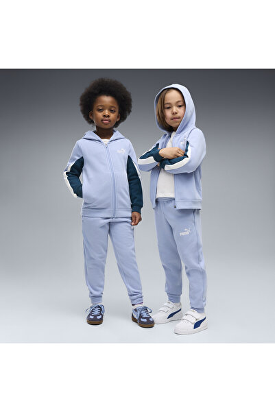 Puma Essentials Farbblockierter Kapuzen-Trainingsanzug mit Reißverschluss für...