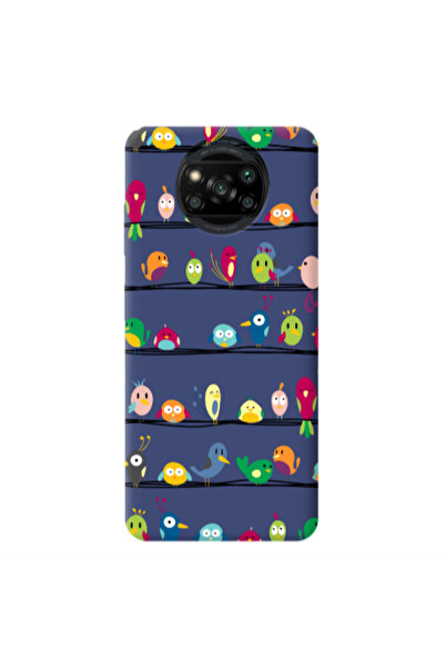 Other Xiaomi Poco X3 /X3 Pro birds Dark blue Colored Silicone TPU Θήκη