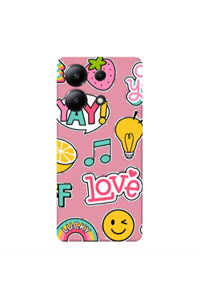 Other Xiaomi Redmi Note 13 4G Cute desing Pink Colored Silicone TPU Θήκη