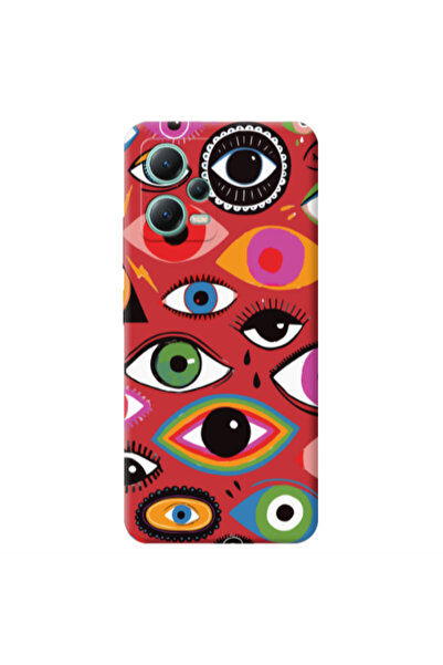Other Xiaomi Redmi Note 12 Pro 5G Colorful eyes Red Colored Silicone TPU Θήκη