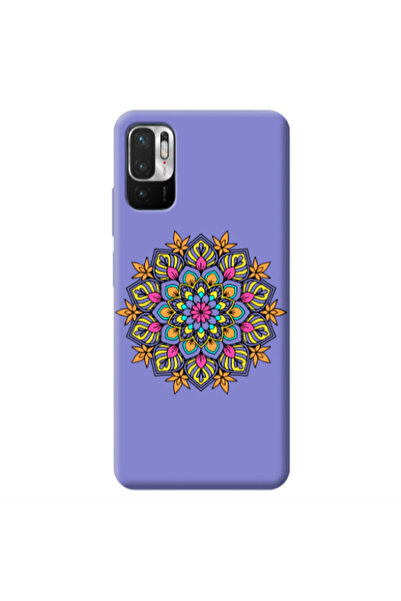 Other Xiaomi Redmi Note 10 Pro 5G Mandala D6 Purple Colored Silicone TPU Θήκη