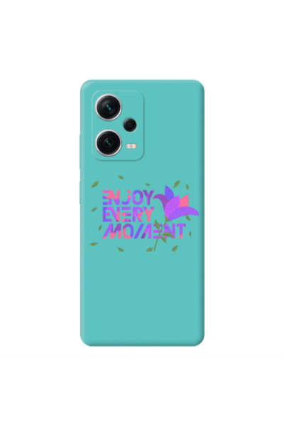 Other Xiaomi Poco X5 Enjoy Every Moment Turquoise Colored Silicone TPU Θήκη