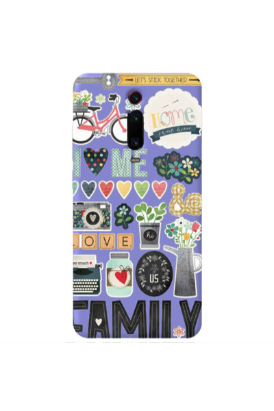 Other Xiaomi Mi 9T Pro Family love home Purple Colored Silicone TPU Θήκη