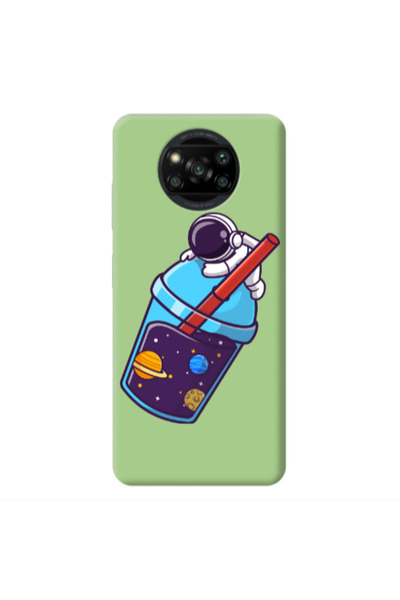 Other Xiaomi Poco X3 /X3 Pro Longing in space Light Green Colored Silicone TP...