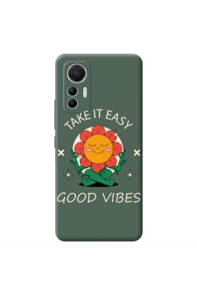 Other Xiaomi Mi 12 Lite Take It Easy Dark Green Colored Silicone TPU Θήκη