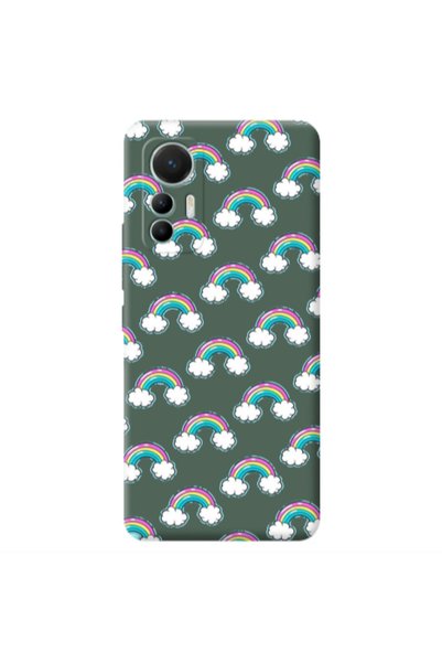 Other Xiaomi Mi 12 Lite Cute rainbows Dark Green Colored Silicone TPU Θήκη