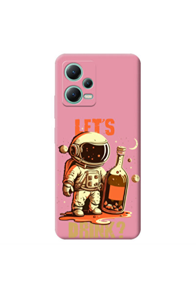 Other Xiaomi Redmi Note 12 Pro 5G Lets drink Pink Colored Silicone TPU Θήκη