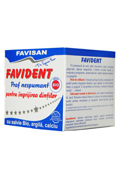 Favisan Praf Nespumant pentru Ingrijirea Dintilor Favident Favisan, 50ml