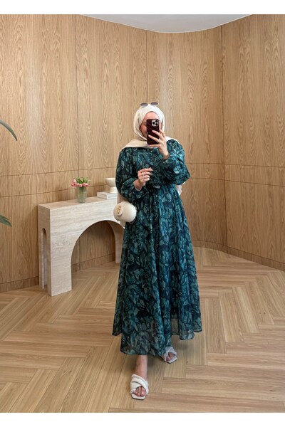 SOİ Nai Patterned Dress Green