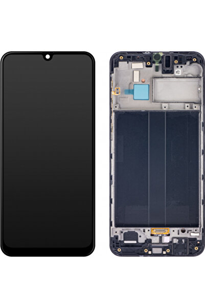 Samsung Display cu touchscreen Galaxy M30 M305, cu ramă, negru, Service Pack ...