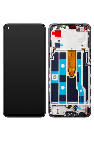 OPPO Display cu touchscreen Find X5 Lite/ Reno7 5G, cu ramă, Negru, Service P...