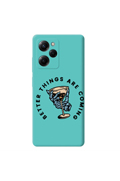 Other Xiaomi Poco X5 Pro Better Things Are Coming Turquoise Colored Silicone ...