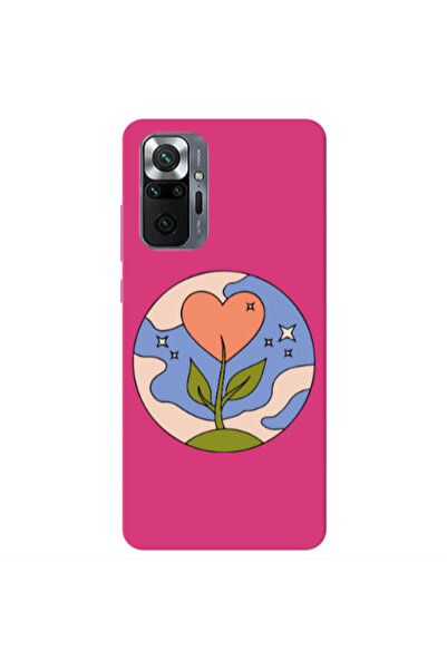 Other Xiaomi Redmi Note 10 Pro 4G Hearted Flower Fuchsia Colored Silicone TPU...