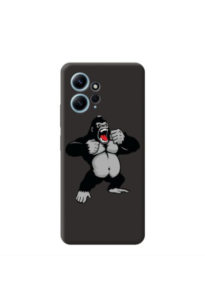 Other Xiaomi Redmi Note 12 4G Angry Gorilla2 Black Colored Silicone TPU Θήκη