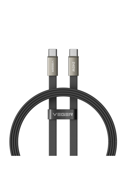 Veger CC2-MTB 240W Καλώδιο USB-C σε USB-C PD 3.1, 1μ Πλεγμένο Καλώδιο Υψηλής ...