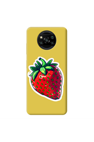 Other Xiaomi Poco X3 /X3 Pro strawberry Yellow Colored Silicone TPU Θήκη
