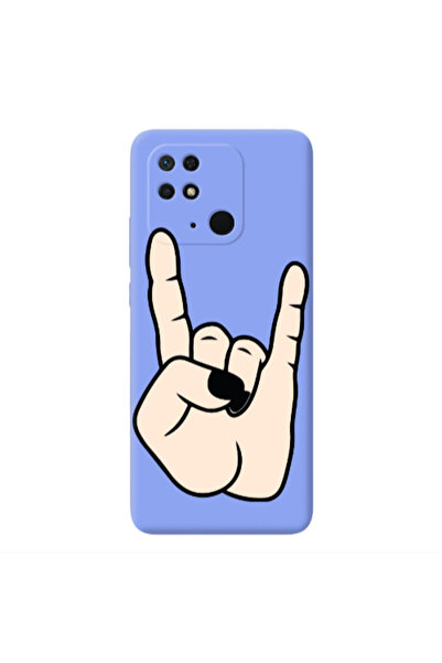 Other Xiaomi Redmi 10C Rock Light Purple Colored Silicone TPU Θήκη