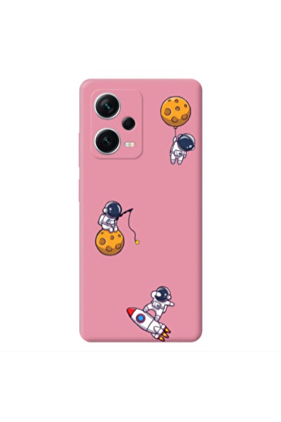 Other Xiaomi Poco X5 Cute astronauts Pink Colored Silicone TPU Θήκη