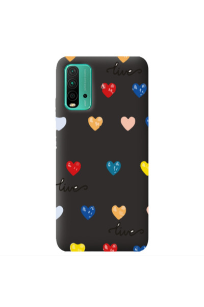 Other Xiaomi Poco M3 Heart Lives Black Colored Silicone TPU Θήκη