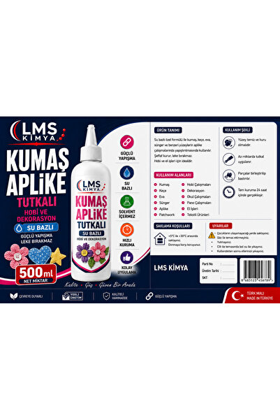 LMS Kumaş aplike tutkalı