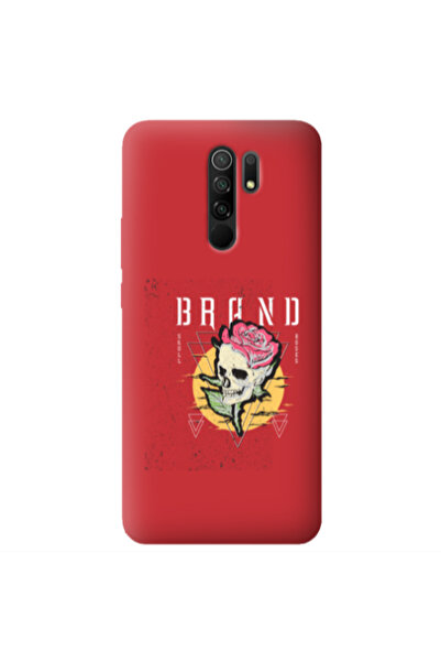 Other Xiaomi Redmi 9 Skull Roses Red Colored Silicone TPU Θήκη