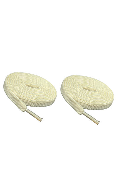 Mawrond Krem Renk Yassı, Elastik, 1 cm Eninde, Bağla-Bırak, Sünen Lastik Bağc...