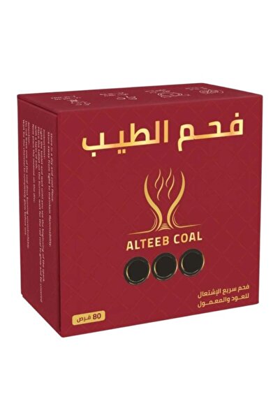 alteeb coal فحم الطيب سريع الاشتعال للعود والمعمول , 80 قرص / صغير