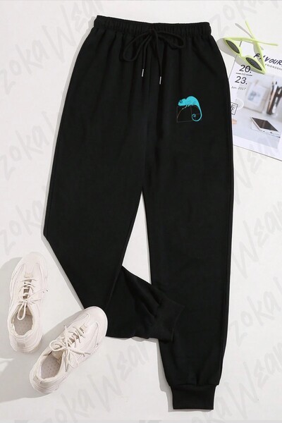 ZOKAWEAR Unisex Fibonacci Spiral Chameleon Printed Sweatpants