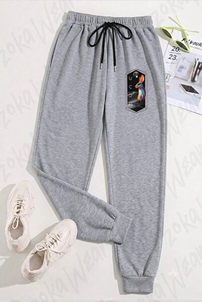 ZOKAWEAR Unisex Dune. Sand Mouse (Black Background) Printed Sweatpants