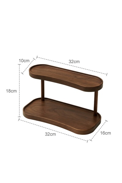 Choice1 Small 2 Tier Makeup Organizer for Vanity Bamboo Wooden Cup Holder for...