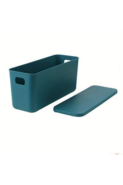 choice2 Blue 1Pc Desktop Storage Box Narrow and Long Household Snacks and Sun...