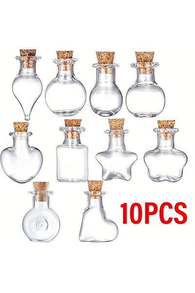Choice 10pcs acyslic 10 different styles of mini glass bottles, with and with...