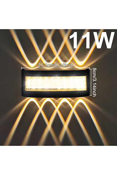 Choice3 11W-Warm Light Outdoor Waterproof IP65 Wall Lamp Modern Courtyard Hal...