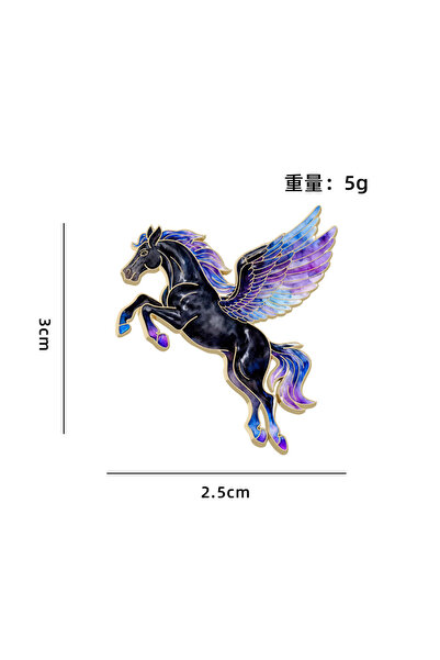 Choice3 C Horses Enamel Pin | Fashion Animal Decorative Brooches Ornaments La...