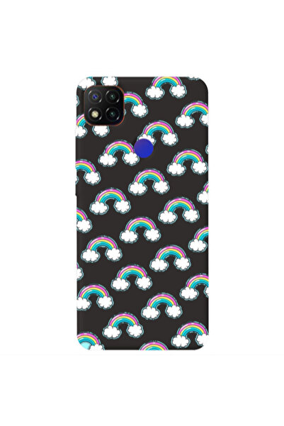 Other Xiaomi Redmi 9c Cute rainbows Black Colored Silicone TPU Θήκη