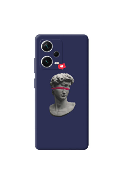 Other Xiaomi Poco X5 Half statue Dark blue Colored Silicone TPU Θήκη