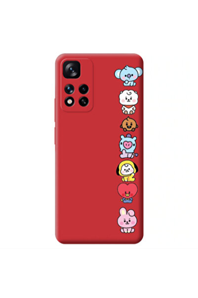 Other Xiaomi Redmi Note 11 Pro 5G Lovely animals Red Colored Silicone TPU Θήκη