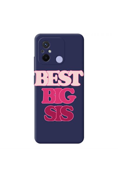 Other Xiaomi Redmi 12C Best Big Sis Dark blue Colored Silicone TPU Θήκη