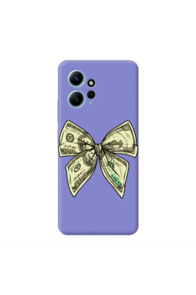 Other Xiaomi Redmi Note 12 4G Bowtie Dollars Purple Colored Silicone TPU Θήκη