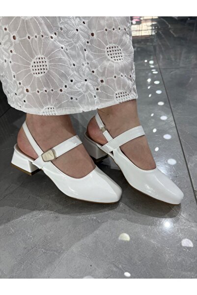 DERİ KABUSU Open back women's shoes with belt
