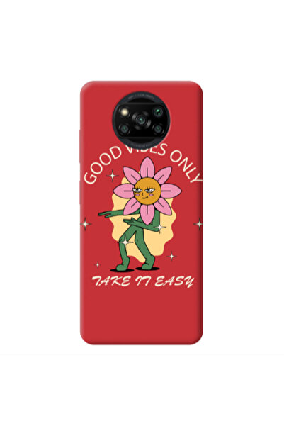 Other Xiaomi Poco X3 /X3 Pro Good Vibes Only Red Colored Silicone TPU Θήκη