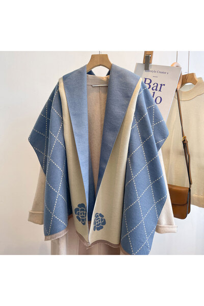 Choice Blue 2023 Designer Cashmere Scarf Women Winter Shawl And Wraps Hijab T...