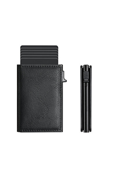 Choice1 Black RFID Blocking Metal Aluminum ID Card Holder Men's Women's Multi...