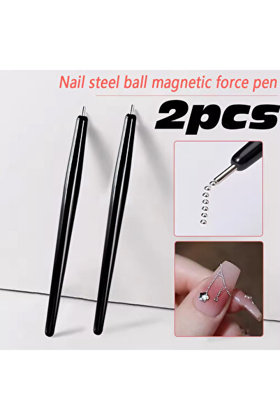 Choice 2Pcs YIKOOLIN Nail Tools Suction Steel Ball Special Magnet Pen Nail Ar...