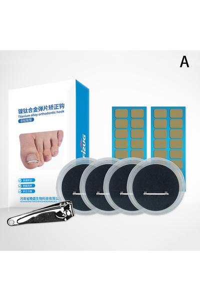 choice2 مجموعة من 4 قطع مشابك منحنية لتصحيح الأظافر المنغرزة، أداة للعناية با...