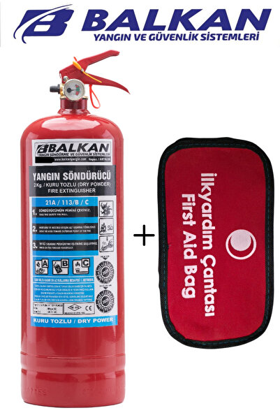 BALKAN YANGIN VE GÜVENLİK SİSTEMLERİ 2 KG YANGIN TÜPÜ VE İLKYARDIM SETİ TÜVTÜ...